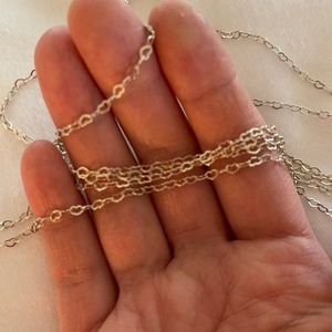 Sterling silver Heart link necklace, 48 inches